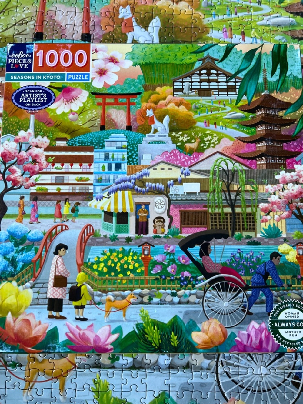 eeBoo 1000 pc puzzle Season in Kyoto - Picture 3 of 4